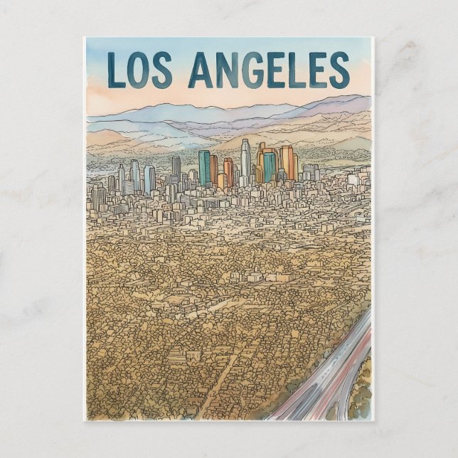 Los Angeles  Postcard (Front)