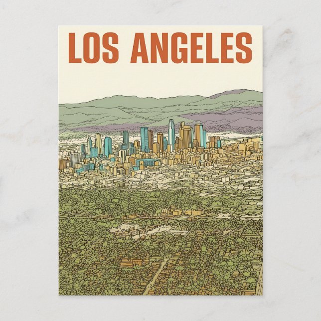 Los Angeles  Postcard (Front)