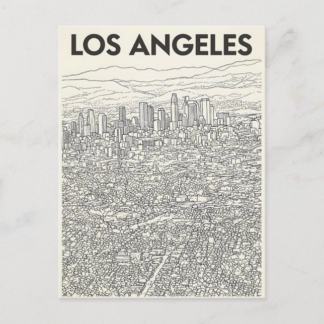 Los Angeles  Postcard (Front)