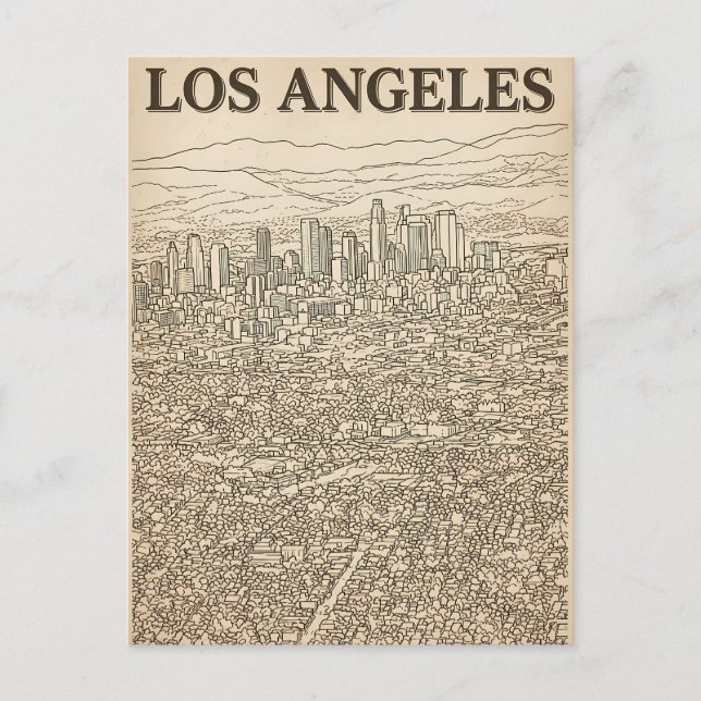 Los Angeles  Postcard (Front)