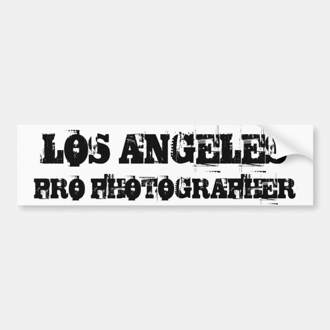 LOS ANGELES PRO PHOTOGRAPHER Bumper Sticker (Front)