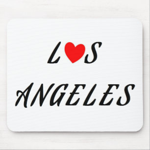 Los Angeles Red Heart Mouse Pad