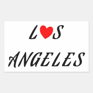 Los Angeles Red Heart Sticker