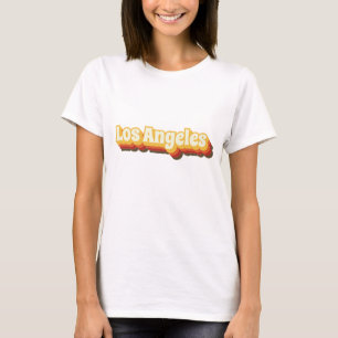 Los Angeles Retro Vintage Text T-Shirt