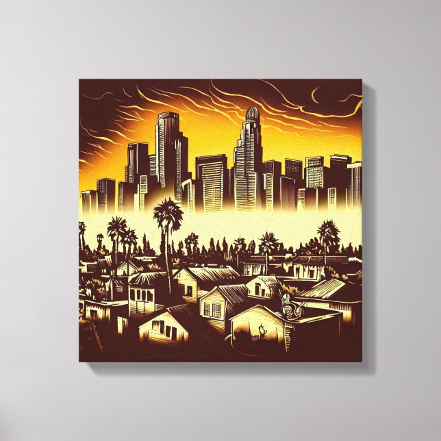 Los Angeles Skyline #1 Canvas Print (Front)