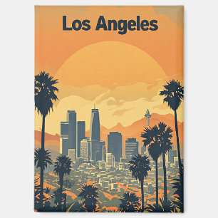 Los Angeles Skyline California Souvenir Magnet