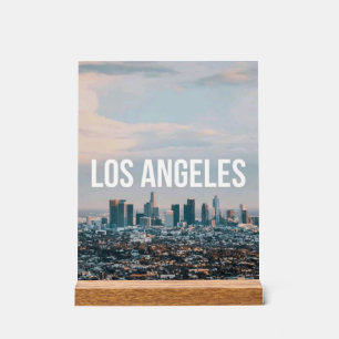 Los Angeles Skyline Retro City Aesthetic Travel Acrylic Sign