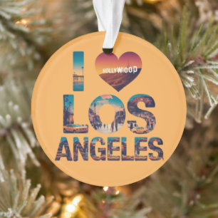 Los Angeles Skyline Sunset & Hollywood Typographie