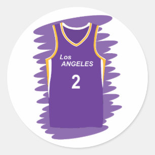 Los Angeles Sparks number 2 uniform Classic Round Sticker