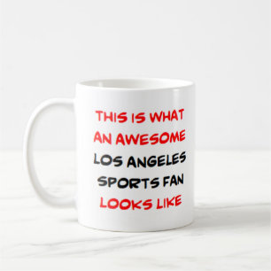 los angeles sports fan, awesome coffee mug