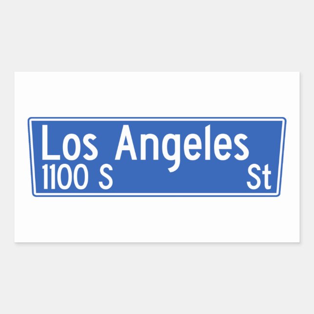 Los Angeles Street, Los Angeles, CA Street Sign Sticker (Front)
