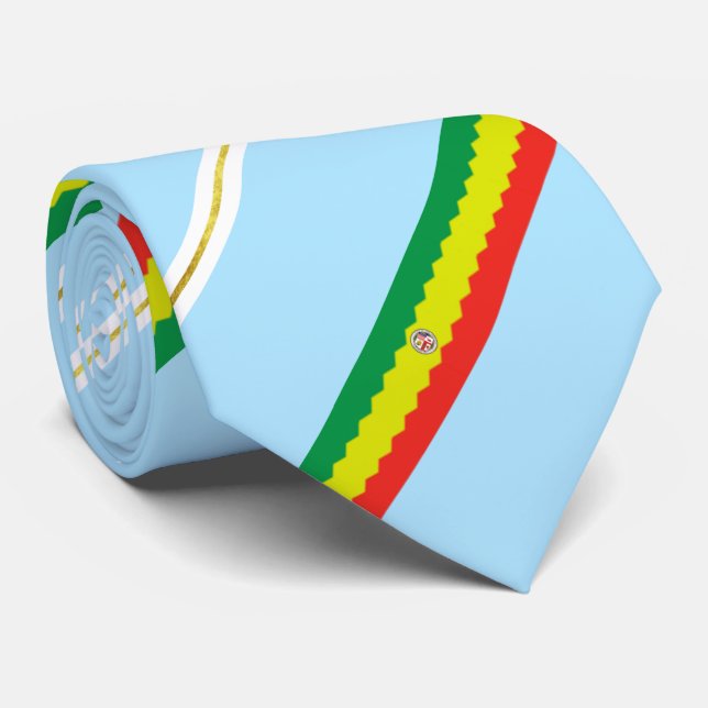 Los Angeles stripes flag Neck Tie (Rolled)