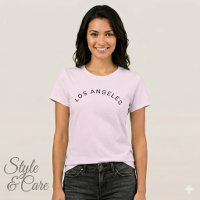 Los Angeles Text Mark Pale Pink Comfortable Fit