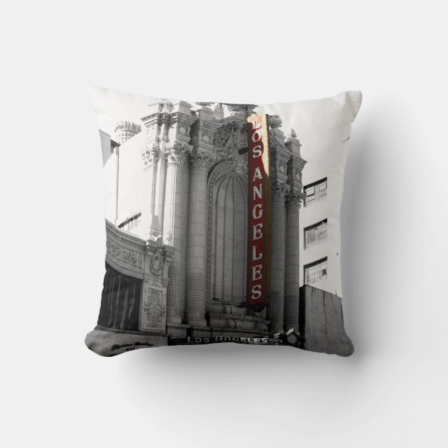 Los Angeles Theatre Throw Pillow (Front)