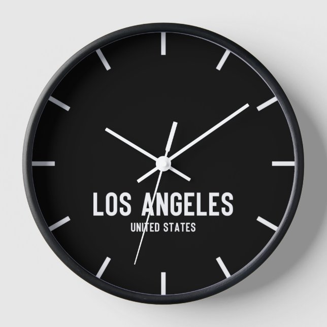 Los Angeles Time Zone Salle de presse Horloge mura (Recto)