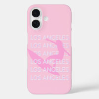 Los Angeles Travel Art, California, Pink, Preppy