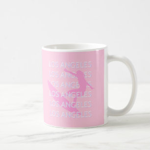 Los Angeles Travel Art, California,  Pink, Preppy Coffee Mug