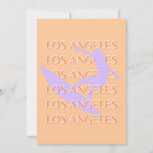 Los Angeles Travel Art, California, Travel Art Holiday Card