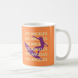 Los Angeles Travel Art, California, Travel, Orange Coffee Mug