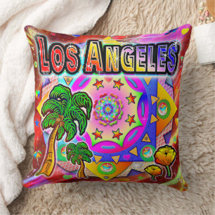 Los Angeles Tropical Friends Pillow