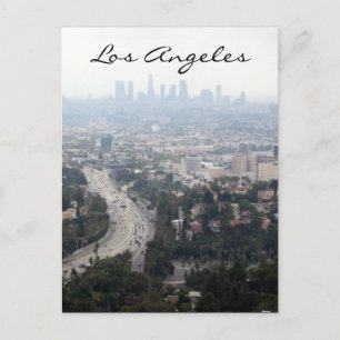 los angeles view postcard