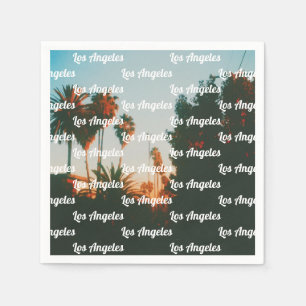 Los Angeles, West Hollywood Travel Souvenir Napkin