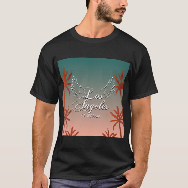 Los Angeles Word Art City Sign T-Shirt (Front)