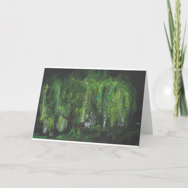 "Los Gatos Willow Tree" by Amber Larsen Card (Front)