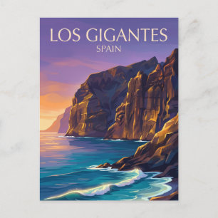 Los Gigantes Cliffs Spain Postcard