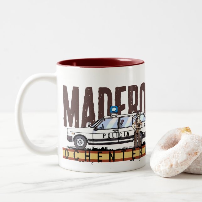 LOS MADEROS Two-Tone COFFEE MUG (With Donut)
