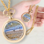 Los Muertos Beach 786 Necklace Watch<br><div class="desc">Painting "Los Muertos Beach 786" Collection Personalize on the product page or click the "Customize" button for more design options. The design created from my painting “Los Muertos Beach 786” captures a scene of Los Muertos pier on Los Muertos Beach from underneath a palapa. The pier is located south of...</div>