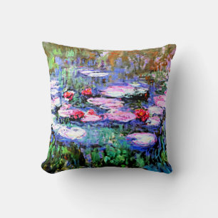 Los Nenufares (water lilies) by Claude Monet, Throw Pillow