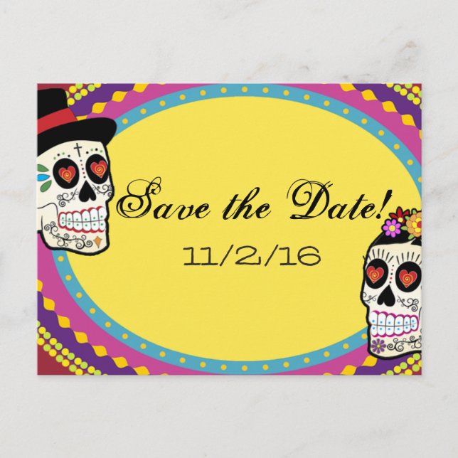Los Novios Save the Date Postcards (Front)