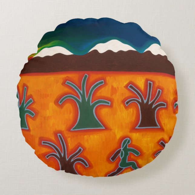 Los Olivos en el Invierno 2010 Round Pillow (Front)