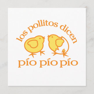 Los Pollitos Dicen Party Invitation