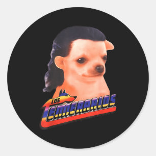 Los Temerarios Funny Dog Chihuahua  Classic Round Sticker
