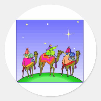 Los Tres Reyes Magos Siga Estrella Classic Round Sticker