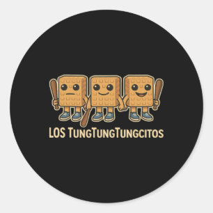 Los Tungtungtungcitos Italian Brainrot Tung Sahur Classic Round Sticker