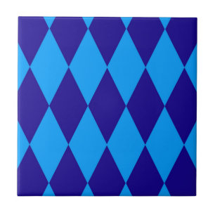 Losange à carreaux bleu clair et foncé 