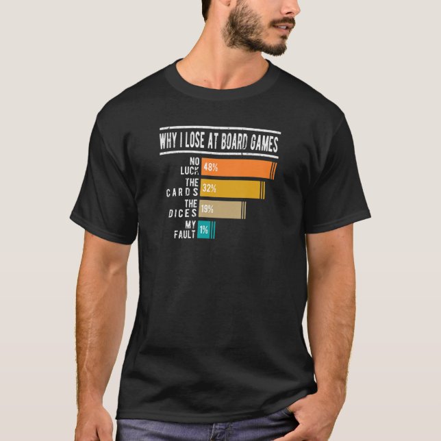 Lose At Board Games T-Shirt (Front)