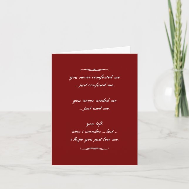 lose me holiday card (Front)