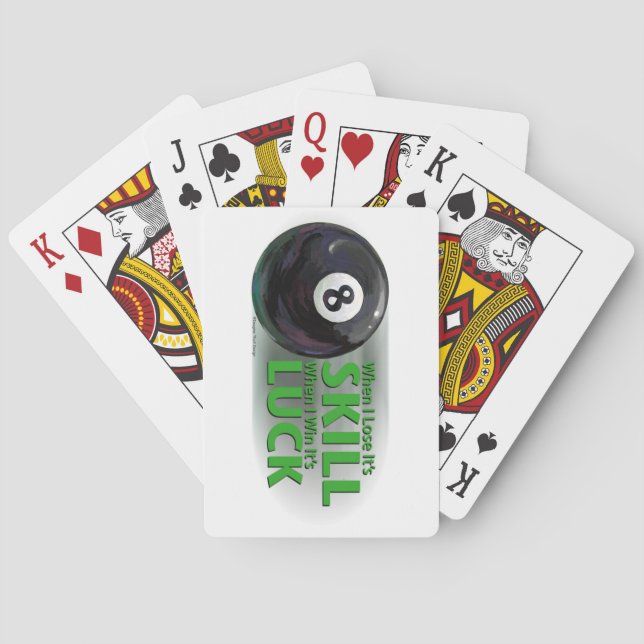Lose Skill Win Luck 8 Ball Playing Cards (Back)