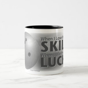 Lose Skill Win Luck Bowling Grey Two-Tone Coffee Mug
