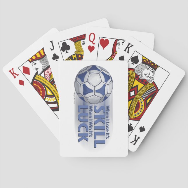 Lose Skill Win Luck Futbal Playing Cards (Back)