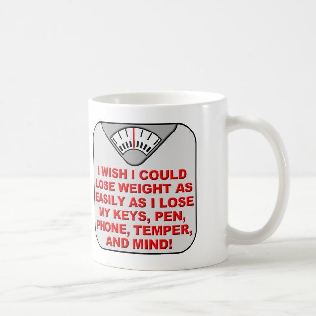 Lose Weight And My Mind Funny Mug or Travel Mug (Right)