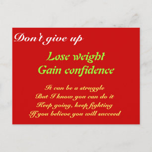 Lose weight postcard
