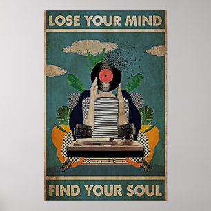 Lose your Mind Find your Soul vintage Poster