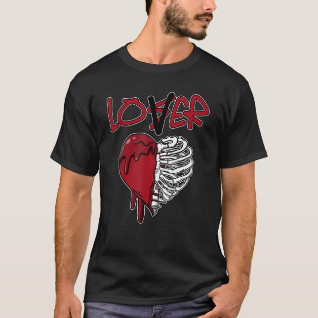 Loser  Dripping Heart Heritage 1s Matching T-Shirt (Front)