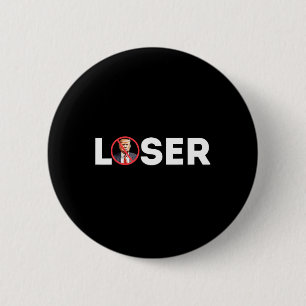 Loser Funny Anti-trump 2024 Loser Not Again Kamala 2 Inch Round Button