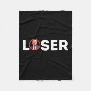 Loser Funny Anti-trump 2024 Loser Not Again Kamala Fleece Blanket